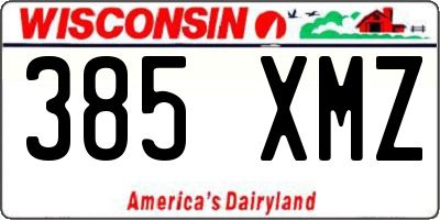 WI license plate 385XMZ
