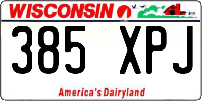 WI license plate 385XPJ