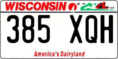 WI license plate 385XQH