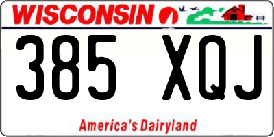 WI license plate 385XQJ