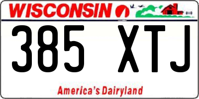 WI license plate 385XTJ