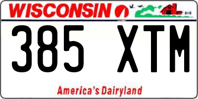 WI license plate 385XTM