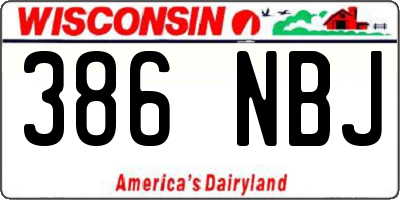 WI license plate 386NBJ