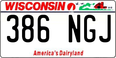 WI license plate 386NGJ