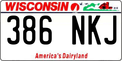 WI license plate 386NKJ