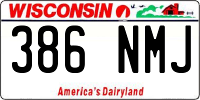 WI license plate 386NMJ