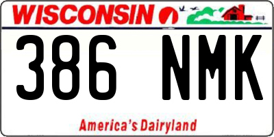 WI license plate 386NMK
