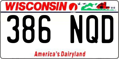 WI license plate 386NQD