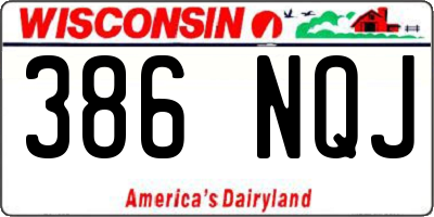 WI license plate 386NQJ