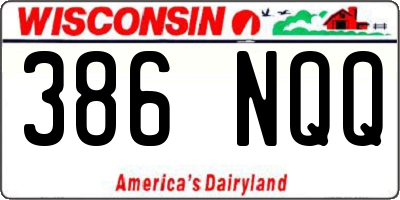 WI license plate 386NQQ