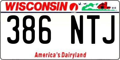 WI license plate 386NTJ
