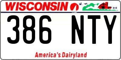 WI license plate 386NTY