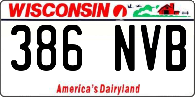 WI license plate 386NVB