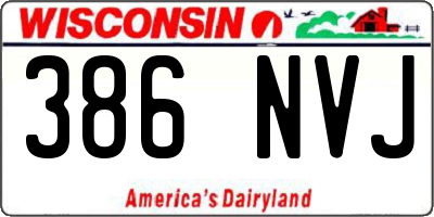WI license plate 386NVJ
