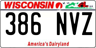 WI license plate 386NVZ