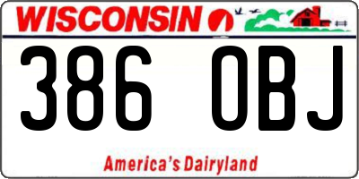 WI license plate 386OBJ