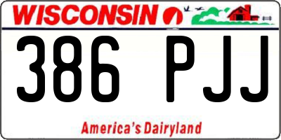 WI license plate 386PJJ