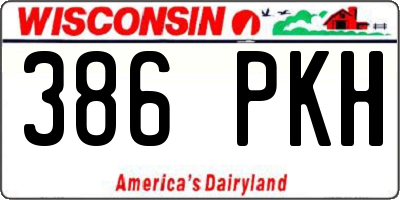 WI license plate 386PKH