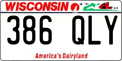 WI license plate 386QLY
