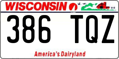 WI license plate 386TQZ
