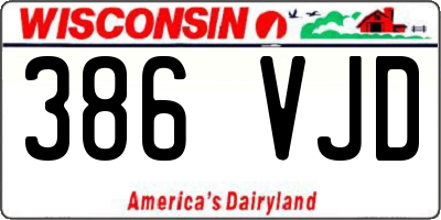 WI license plate 386VJD