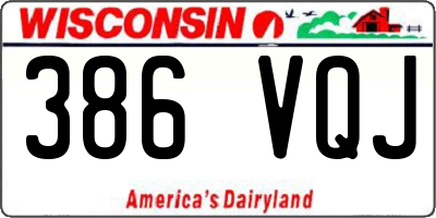WI license plate 386VQJ