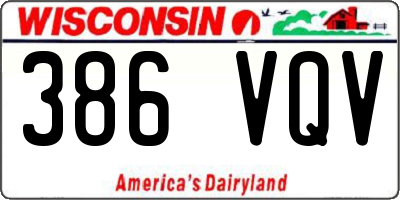 WI license plate 386VQV