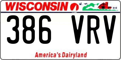 WI license plate 386VRV