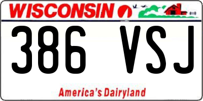 WI license plate 386VSJ