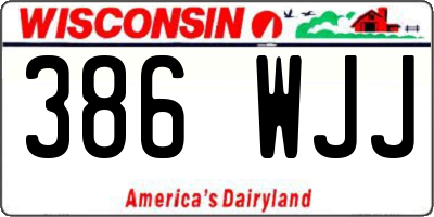 WI license plate 386WJJ
