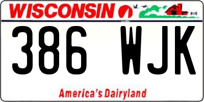 WI license plate 386WJK