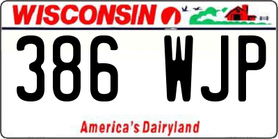 WI license plate 386WJP