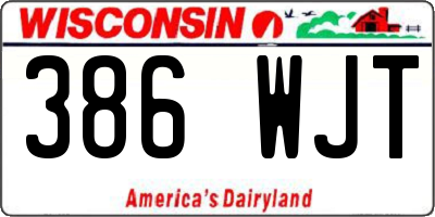 WI license plate 386WJT