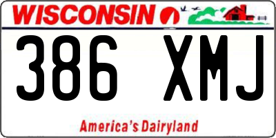 WI license plate 386XMJ