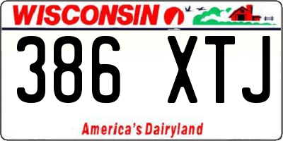 WI license plate 386XTJ