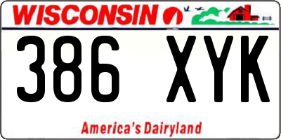 WI license plate 386XYK