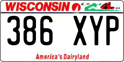 WI license plate 386XYP