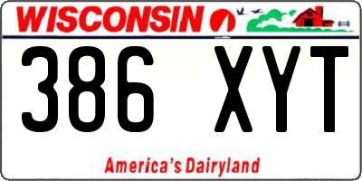 WI license plate 386XYT