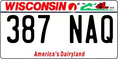 WI license plate 387NAQ