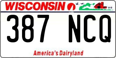 WI license plate 387NCQ