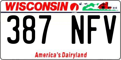 WI license plate 387NFV