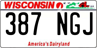 WI license plate 387NGJ