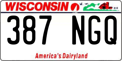 WI license plate 387NGQ