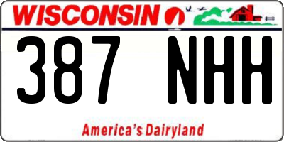 WI license plate 387NHH