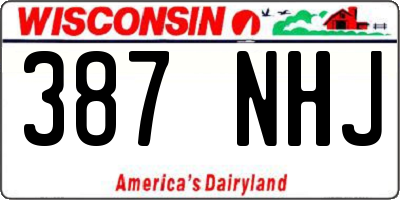 WI license plate 387NHJ