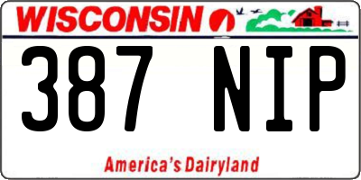 WI license plate 387NIP