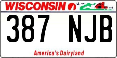 WI license plate 387NJB