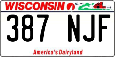 WI license plate 387NJF