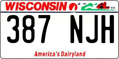 WI license plate 387NJH