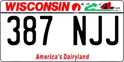 WI license plate 387NJJ